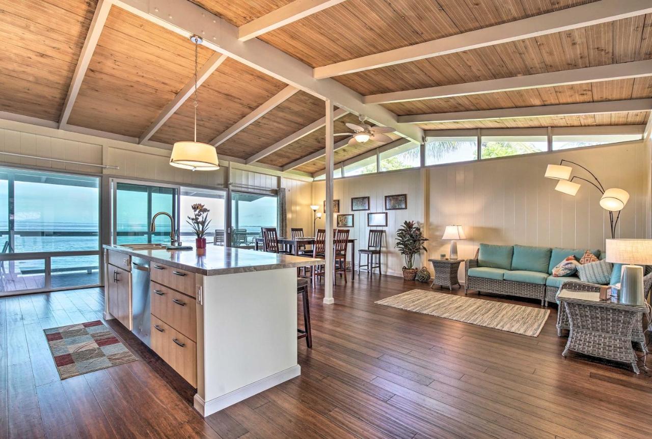 Oceanfront Kona Home With Beach Access And Views! Kailua-Kona Exterior photo
