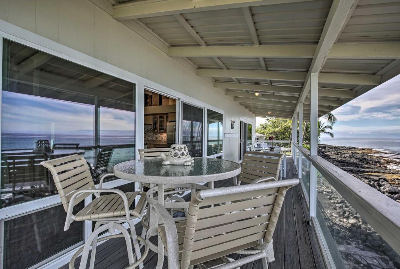 Oceanfront Kona Home With Beach Access And Views! Kailua-Kona Exterior photo