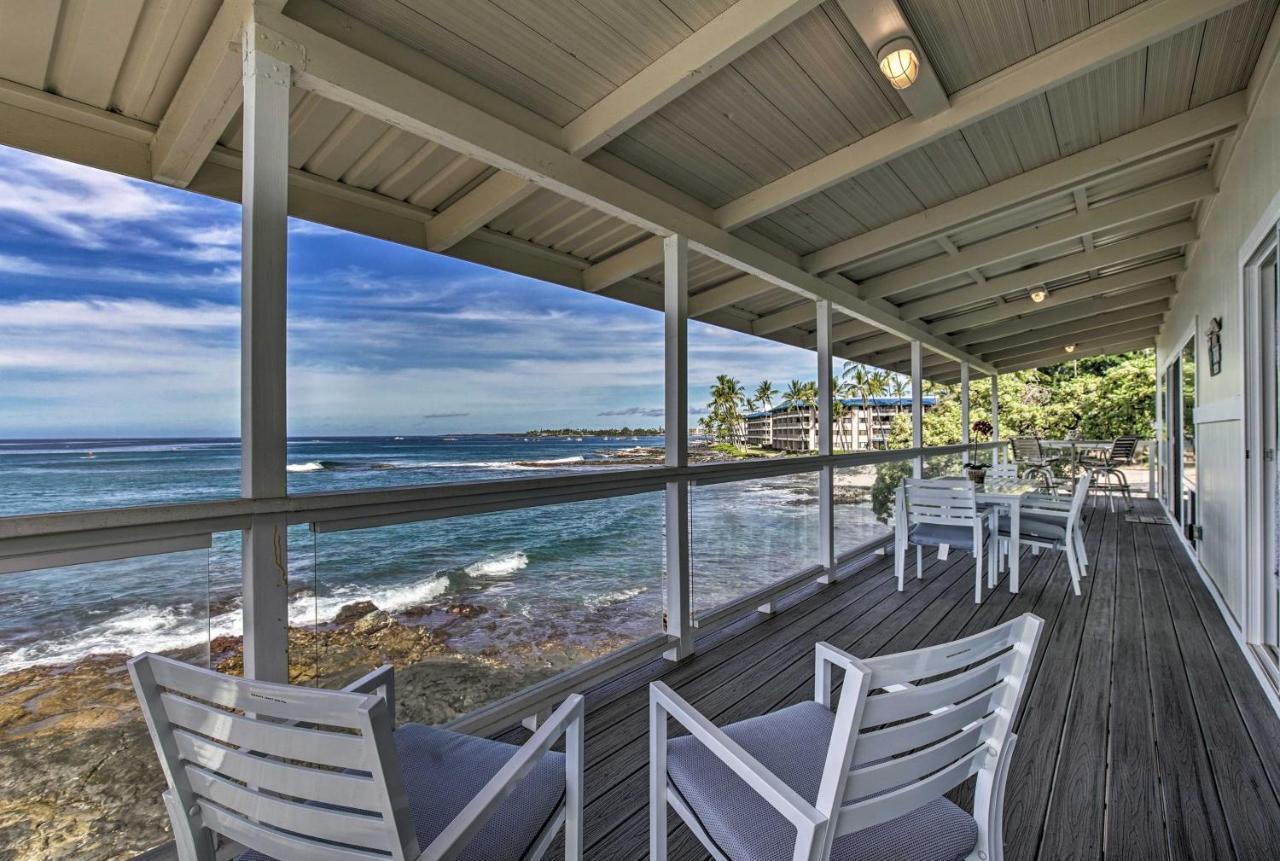 Oceanfront Kona Home With Beach Access And Views! Kailua-Kona Exterior photo